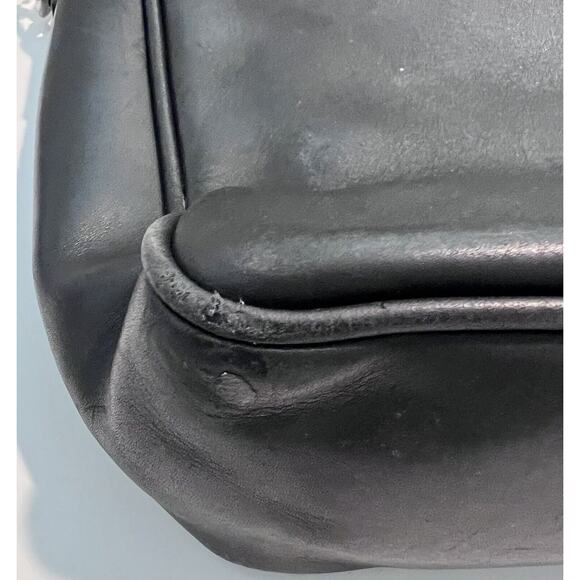 Coach Lexington, Black, Leather Briefcase/Laptop Bag, silver hardware, preowned - Picture 8 of 12